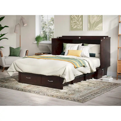 Chelsea Queen Murphy Bed Chest with Mattress