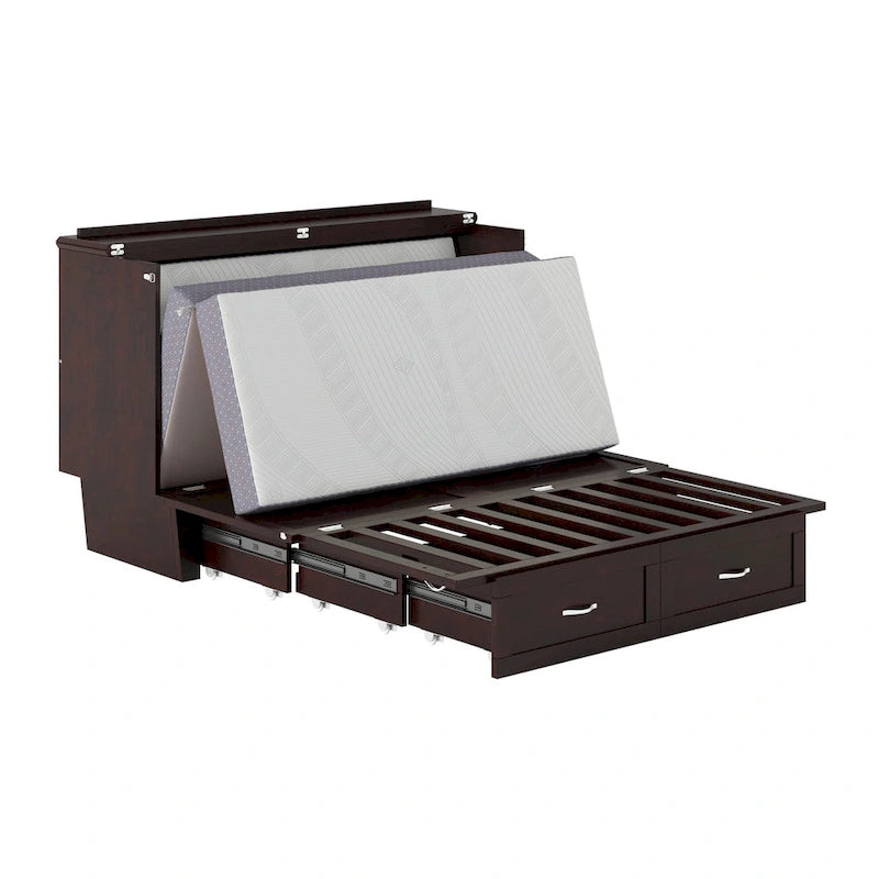 Chelsea Queen Murphy Bed Chest with Mattress