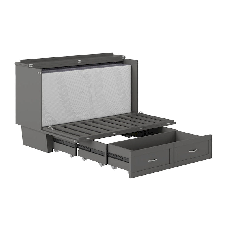 Chelsea Queen Murphy Bed Chest with Mattress