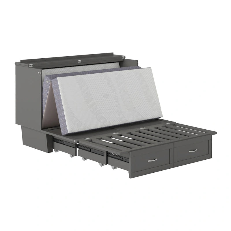 Chelsea Queen Murphy Bed Chest with Mattress