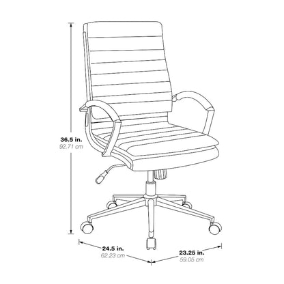 OSP Home Furnishings Gold Base Mid-back Faux Leather Office Chair
