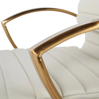 OSP Home Furnishings Gold Base Mid-back Faux Leather Office Chair