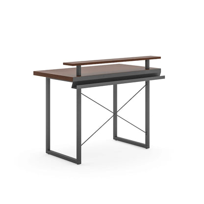 Homestyles Merge Brown Wood Desk with Monitor Stand