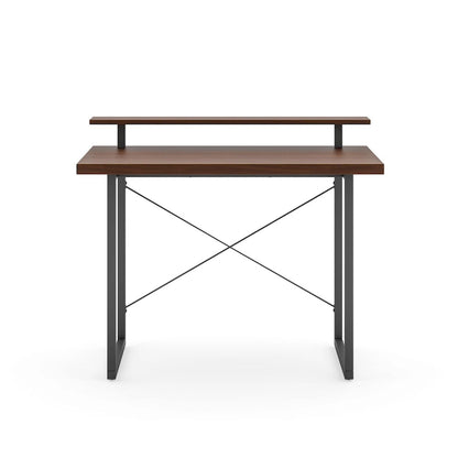 Homestyles Merge Brown Wood Desk with Monitor Stand