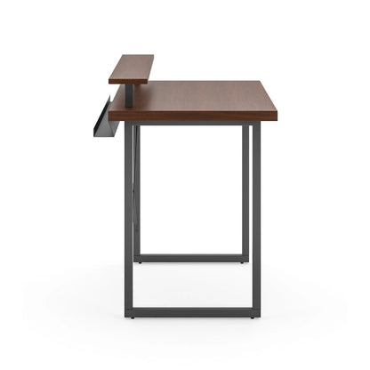 Homestyles Merge Brown Wood Desk with Monitor Stand