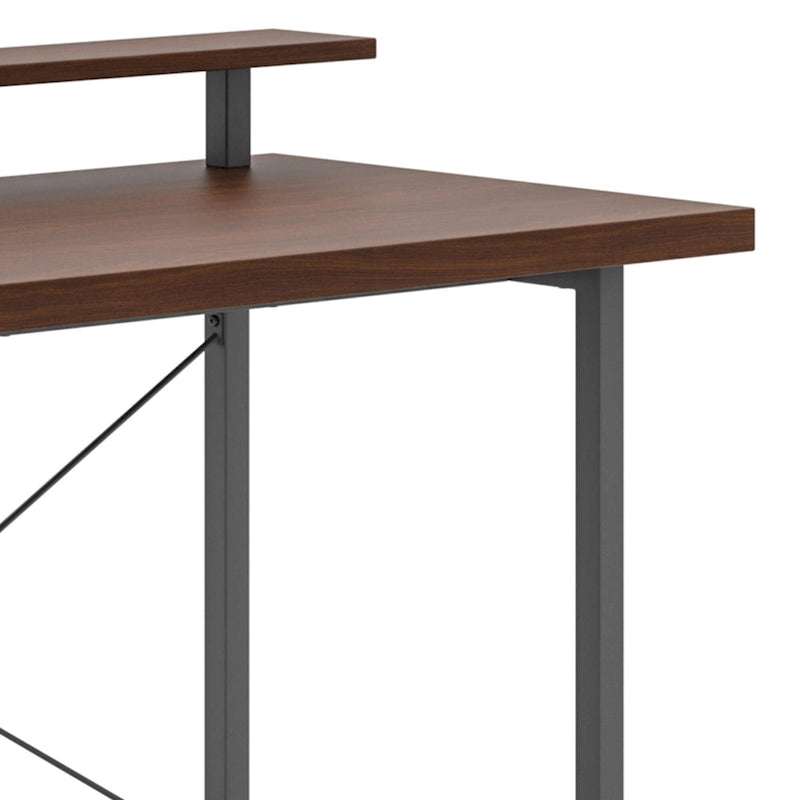 Homestyles Merge Brown Wood Desk with Monitor Stand