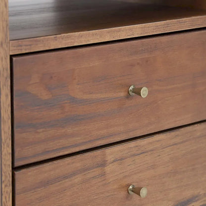 Grain Wood Furniture Mid Century Two-Drawer Nightstand