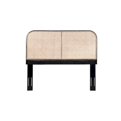 East Indie Cane and Teak Headboard