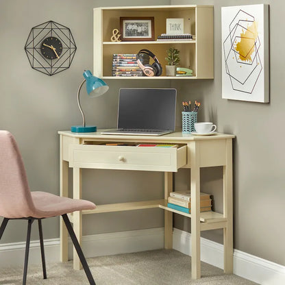 Simple Living Corner Desk and Hutch Set