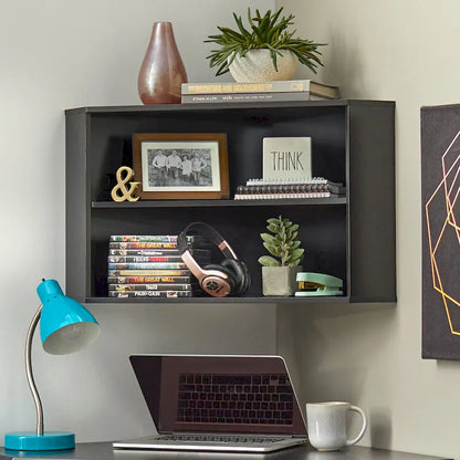 Simple Living Corner Desk and Hutch Set