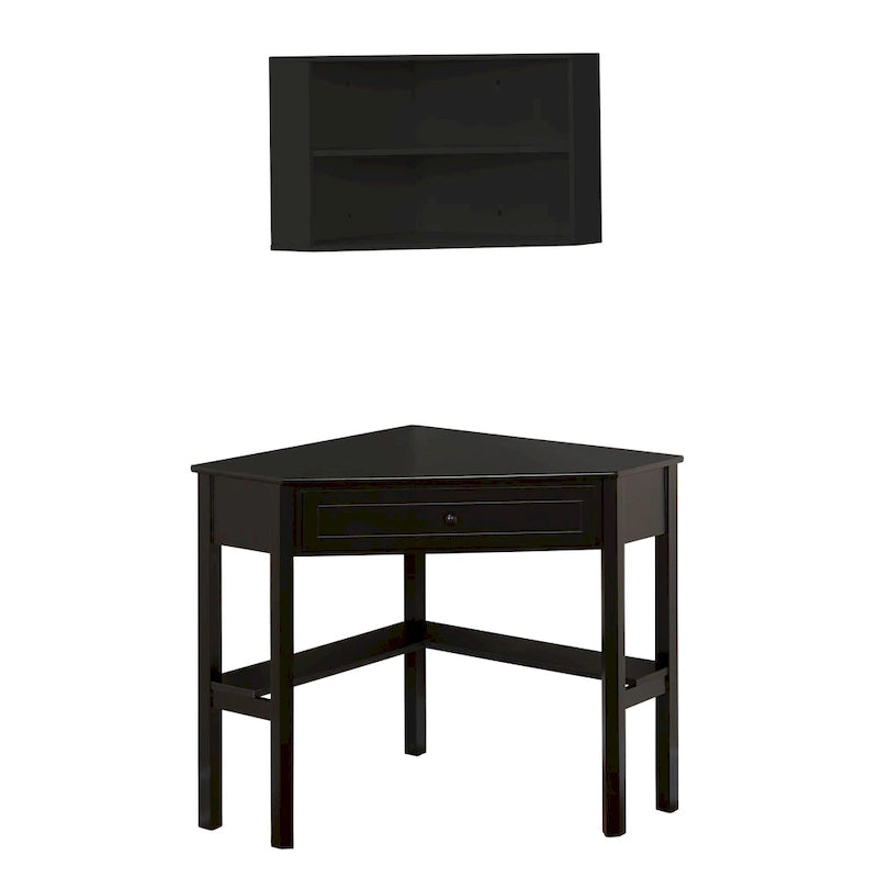 Simple Living Corner Desk and Hutch Set