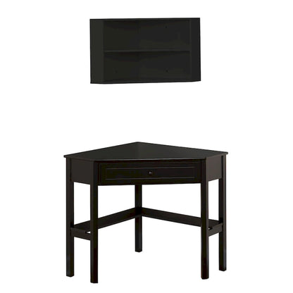 Simple Living Corner Desk and Hutch Set