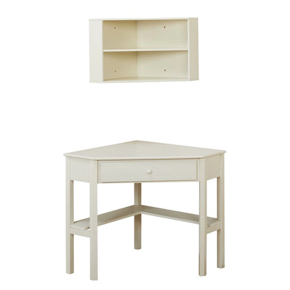 Simple Living Corner Desk and Hutch Set