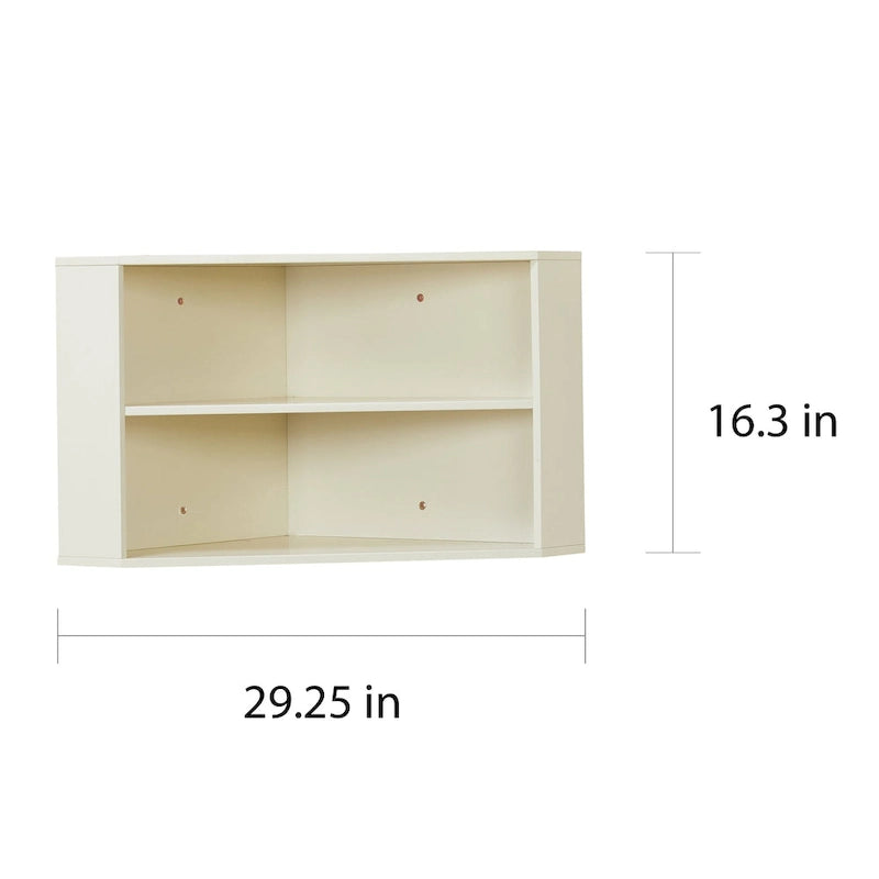 Simple Living Corner Desk and Hutch Set