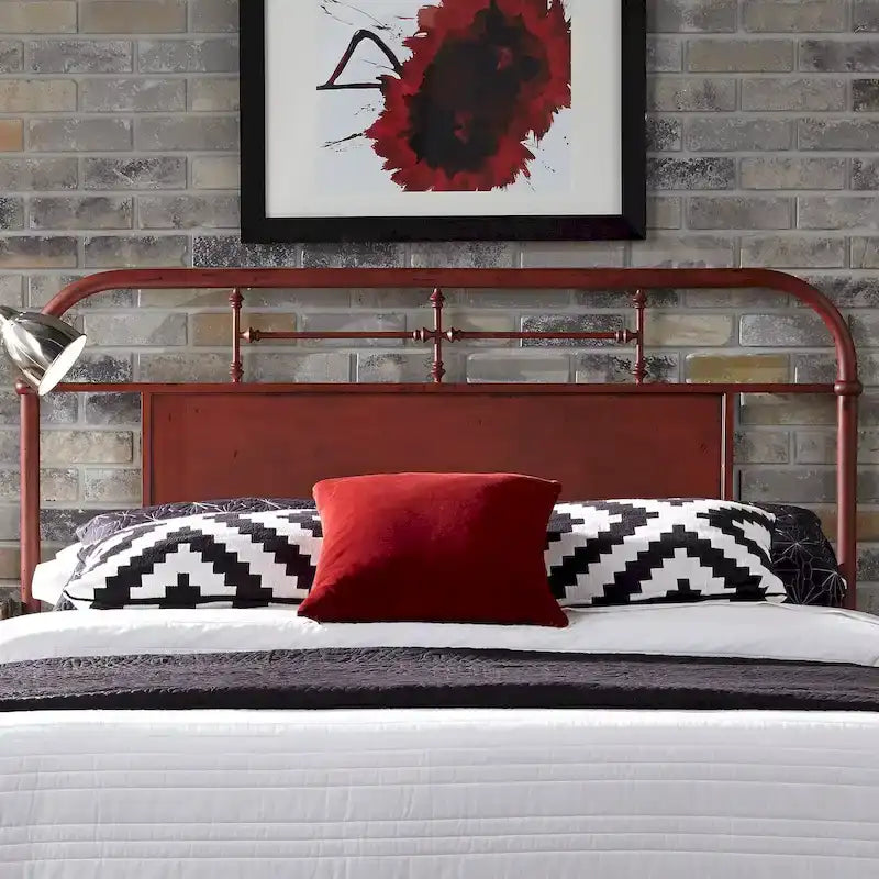 Vintage Series Metal Distressed King Headboard