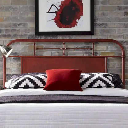 Vintage Series Metal Distressed King Headboard