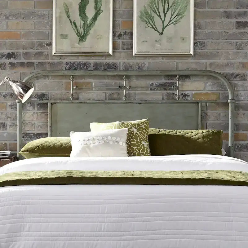 Vintage Series Metal Distressed King Headboard