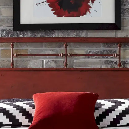 Vintage Series Metal Distressed King Headboard