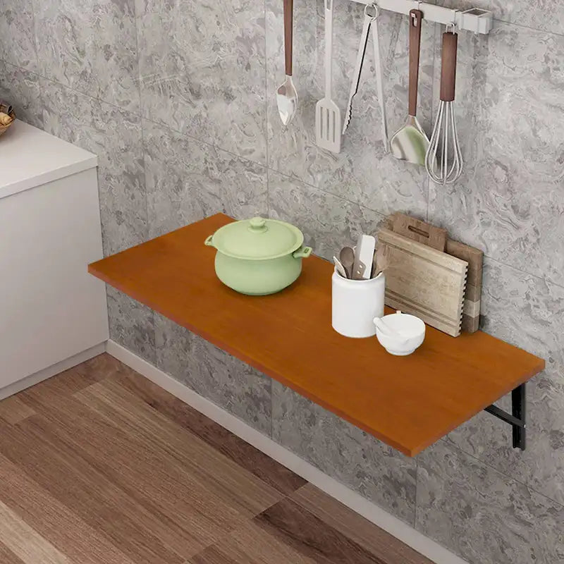 Multifunctional Wall Mounted Folding Desk Wooden Shelf & Workbench