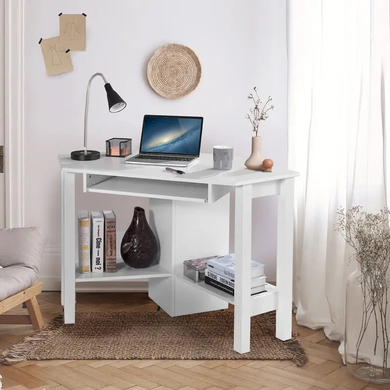 Wooden Corner Computer Desk with Drawer Office Study Table