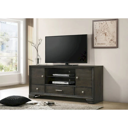 Ayla 5 Piece Gray Storage Fabric Platform Bedroom Set