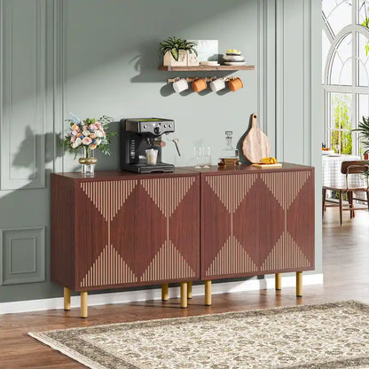 Modern Large White Storage Cabinet, Freestanding Floor Cabinet