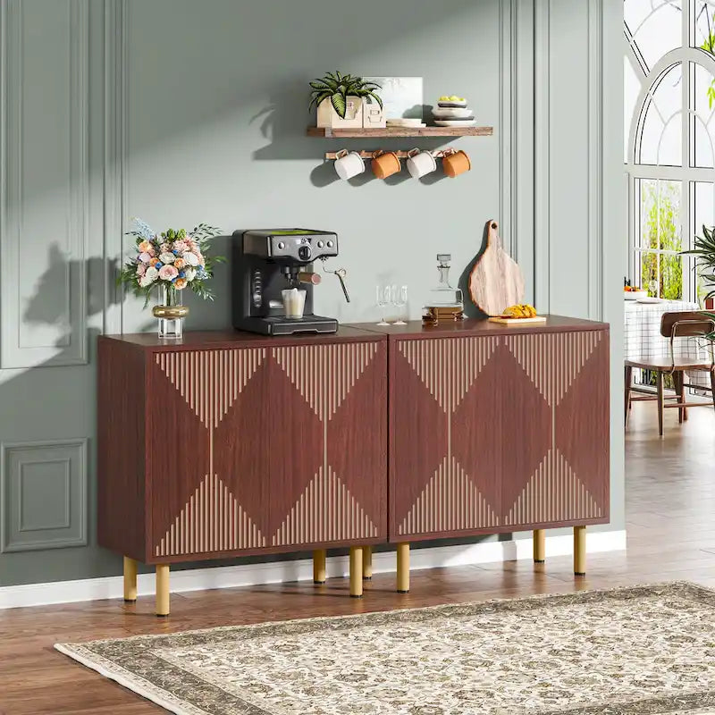 Modern Large White Storage Cabinet, Freestanding Floor Cabinet