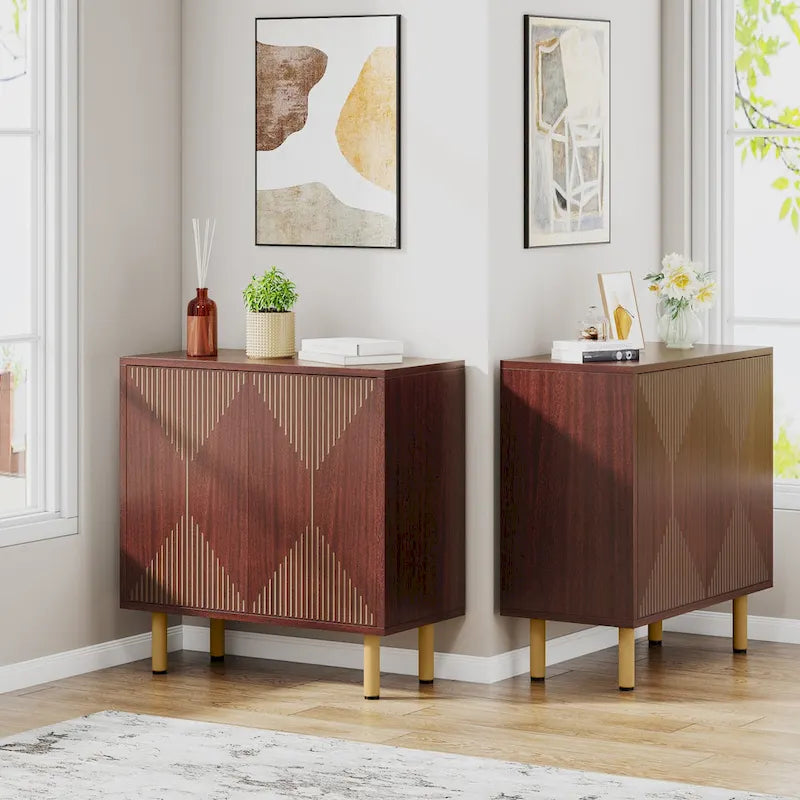 Modern Large White Storage Cabinet, Freestanding Floor Cabinet