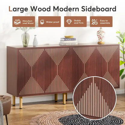 Modern Large White Storage Cabinet, Freestanding Floor Cabinet