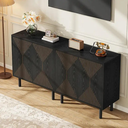 Modern Large White Storage Cabinet, Freestanding Floor Cabinet