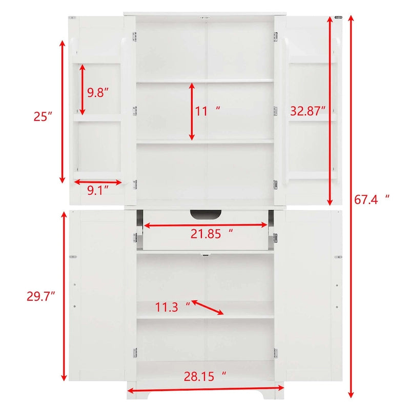 Bathroom storage cabinets with open shelves