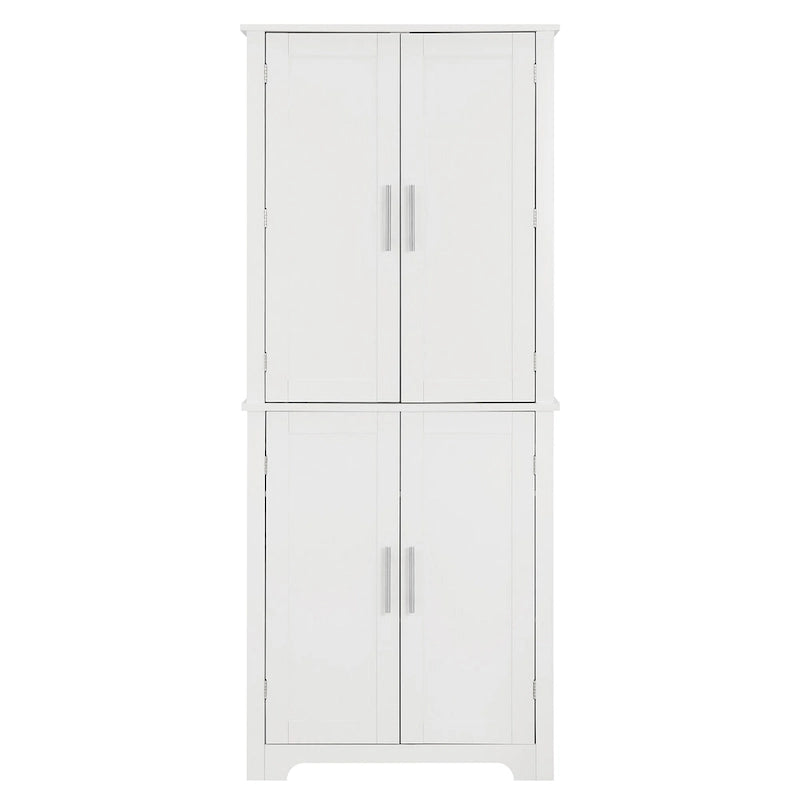 Bathroom storage cabinets with open shelves