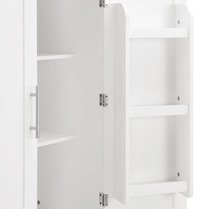 Bathroom storage cabinets with open shelves
