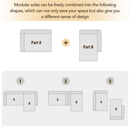 110.2*72.8 Modular Modular Combination Living Room Sofa Set, Modern Minimalist Sofa, Living Room Upholstered Sofa Bed, Bedroom,