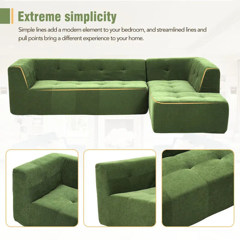 110.2*72.8 Modular Modular Combination Living Room Sofa Set, Modern Minimalist Sofa, Living Room Upholstered Sofa Bed, Bedroom,