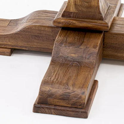 East West Furniture Dining Table Set- a Round Dining Table and Doeskin Parson Chairs, Antique Walnut (Pieces Option)