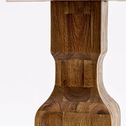 East West Furniture Dining Table Set- a Round Dining Table and Doeskin Parson Chairs, Antique Walnut (Pieces Option)