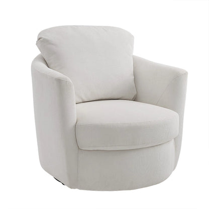 Art Leon Modern Comfortable Corduroy Fabric Swivel Barrel Accent Chair