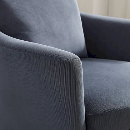 Art Leon Modern Comfortable Corduroy Fabric Swivel Barrel Accent Chair