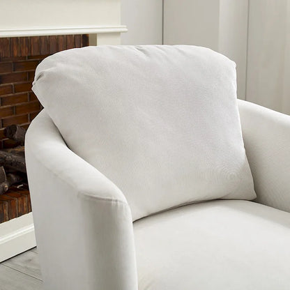 Art Leon Modern Comfortable Corduroy Fabric Swivel Barrel Accent Chair