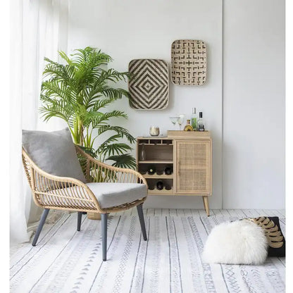 A&B Home Natural Wine Cabinet