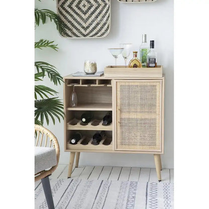 A&B Home Natural Wine Cabinet