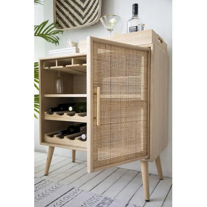 A&B Home Natural Wine Cabinet