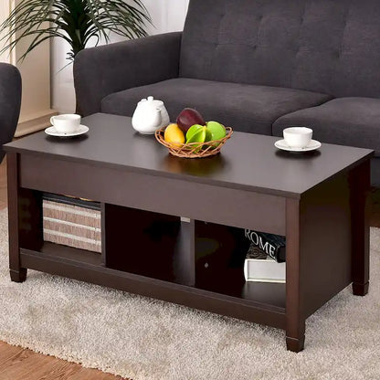 Lift-top Coffee Table with Hidden Compartment