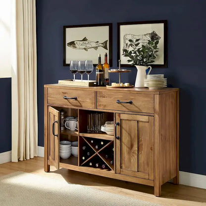 Crosley Roots Natural Finish Buffet - 52 W x 18 D x 36 H