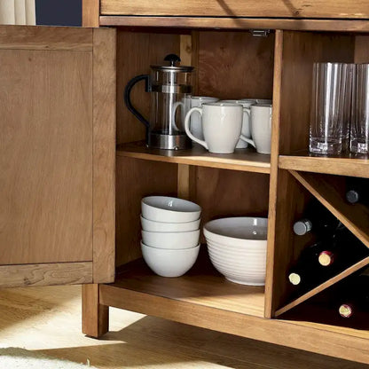 Crosley Roots Natural Finish Buffet - 52 W x 18 D x 36 H