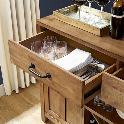 Crosley Roots Natural Finish Buffet - 52 W x 18 D x 36 H