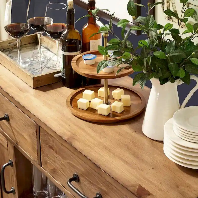 Crosley Roots Natural Finish Buffet - 52 W x 18 D x 36 H