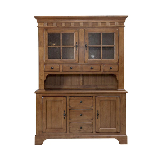 Treasures Rustic Oak Buffet and Hutch