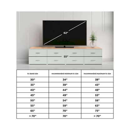 Starmore Contemporary Extra Large TV Stand Brown/Gunmetal - 70W x 19D x 35H